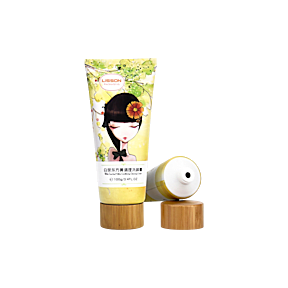 40mm 3.4-4.7oz (101ml-139ml) PE Tube with Bamboo Screw On Cap