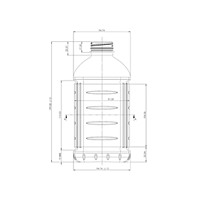 33.8oz /1000ml 38-400 PET Bottle