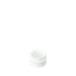The image shows the Mold-Rite Plastics 0.5oz PP Jar. It features a small, cylindrical plastic container with a smooth, white surface. The jar has a wide, screw-on lid that matches the body in color and texture. The overall design is simple and functional, suitable for storing small quantities of various products.