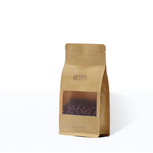 Kraft Paper Flat Bottom Pouch