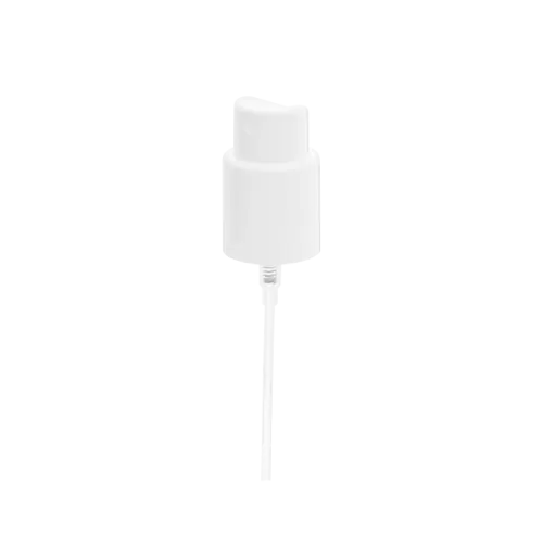 The image shows the Calaso PP Sprayer 24/410, a plastic spray nozzle attachment for bottles. The sprayer is white with a ribbed collar for easy grip and a clear plastic cap covering the nozzle. The nozzle itself is designed for fine mist spraying, and the product appears to be suitable for personal care or household applications.