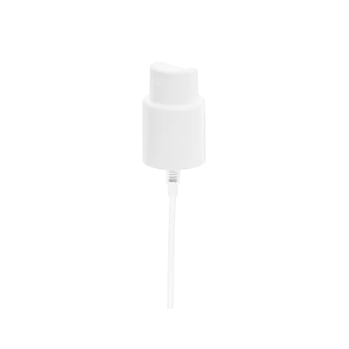 The image shows the Calaso PP Sprayer 24/410, a plastic spray nozzle typically used for dispensing liquids from bottles. The sprayer features a long, transparent dip tube extending downward, connected to a white plastic pump mechanism with a ribbed texture for easy grip. The nozzle at the top is designed for spraying and has a simple, clean look. The overall design is functional and suitable for various liquid products. 
