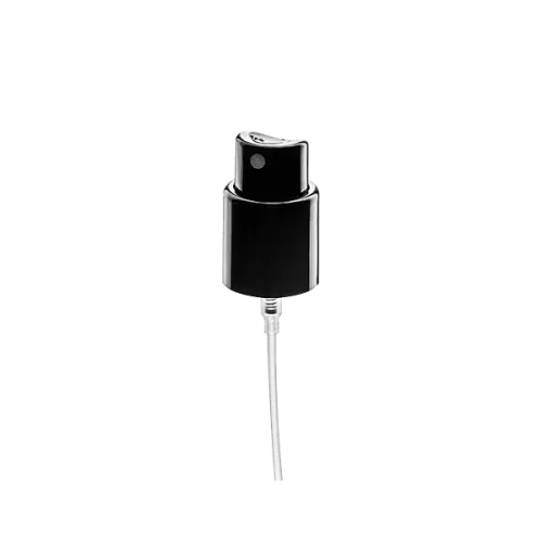 The image shows a white plastic sprayer nozzle with a clear cap and a long dip tube. The sprayer has a ribbed collar and a trigger mechanism. This product is named "Calaso PP Sprayer 24/410."