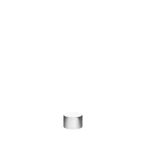 The image features the Calaso Aluminum Threaded Closure 24/410. It is a cylindrical, silver-colored cap designed for bottles with a 24/410 neck finish. The closure has a smooth, metallic surface with subtle threading visible on the inner side, indicating its screw-top mechanism. The overall design is sleek and modern, suitable for various types of packaging.