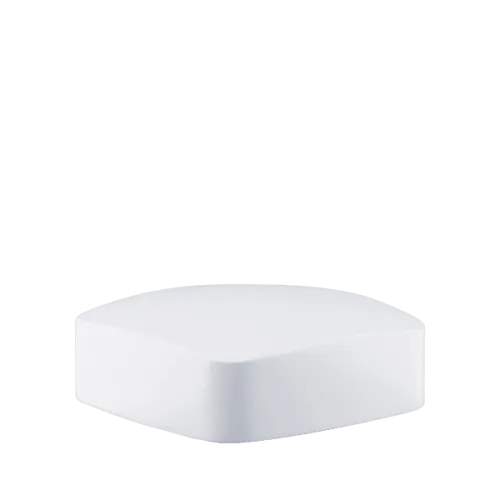 The image shows the Calaso PP Threaded Closure 54 Special from Glasmeister. It is a plastic threaded cap designed for securely sealing containers. The closure is circular with a smooth, glossy finish and a ridged outer edge for easy gripping. The color of the cap is black, and its design appears simple yet functional. 
