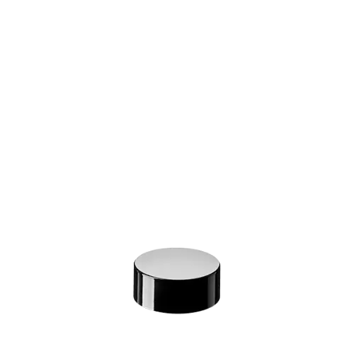 The image displays the Calaso PP Threaded Closure 35 Special. It is a round, white plastic cap with a smooth, glossy finish. The closure features threading on the inside, designed for secure attachment to a corresponding container. The outer surface is plain and unadorned, providing a clean and simple appearance.