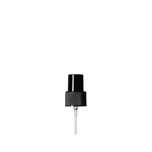 The image shows a white Calaso PP Sprayer with a 24/410 neck finish. The sprayer features a smooth, cylindrical pump head with a ribbed collar for easy grip during use. A long, slender dip tube extends from the bottom of the collar, intended to reach the product inside a bottle. The spray nozzle is designed to deliver an even mist of liquid when the pump head is pressed down.