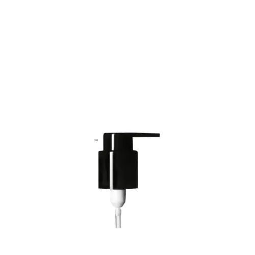 The image displays the Calaso PP Pump 24/410. The pump is designed with a sleek, cylindrical shape, featuring a smooth, white finish. The pump head is rounded, and it includes a dispensing nozzle with a small, precise opening. The base of the pump includes a threaded section for secure attachment to a compatible bottle. The overall design is minimalistic and functional, intended for efficient dispensing of liquid products.