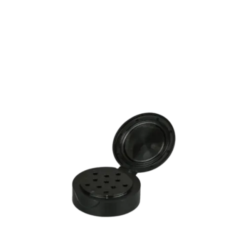 The image shows a MRP Solutions PP Flip Top Cap in a 43/400 size. The cap is white and features a smooth, rounded design with a flip-top lid. The top of the cap has a small, circular indentation to facilitate opening. The underside of the cap, which is not visible in the image, is designed to screw onto a compatible container. The image presents the cap against a plain, light-colored background.