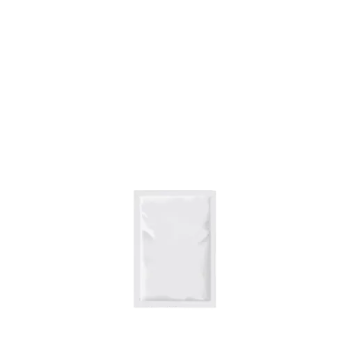 The image shows the Elk Packaging 1.0oz Paper Pillow Pouch. This pouch is designed in a pillow shape with a smooth, matte paper surface. The front side of the pouch is visible, featuring a simple design without any printed graphics or text. The edges are sealed, and the overall appearance is clean and minimalistic. The pouch is small, suitable for holding 1.0oz of contents.
