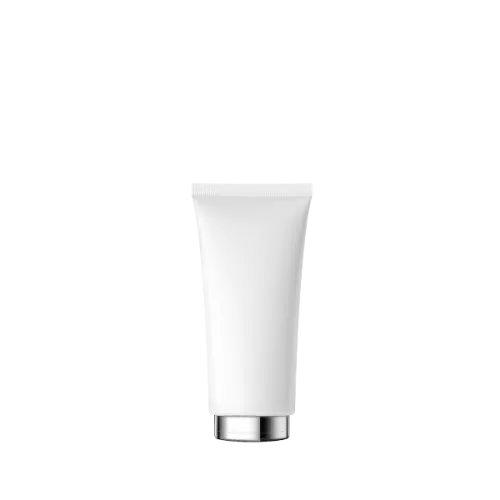 An Expack 10.1oz PE Tube PCR Monolayer Tube. The image shows a cylindrical, white plastic tube with a smooth surface and a screw-on cap. The tube is designed for holding and dispensing liquids or semi-liquids, such as creams or gels. The cap is also white and appears to be securely fastened to the tube. There is no visible branding or labeling on the tube.