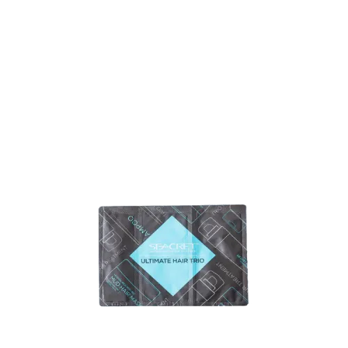 The image depicts the Expack 0.03oz PE Standup Pouch PCR - UniFlat_Tandem_1.0ml. The pouch is flat and rectangular with a clear, transparent design that displays its contents. The top of the pouch appears to have a resealable closure. The material looks flexible and sturdy, designed to stand upright when filled.