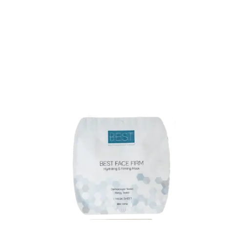 The image features the Expack 0.2oz PE Standup Pouch PCR UniShape Die-Cut 5.0ml. The pouch is transparent and designed to stand upright. It has a curved top edge and a flat base, which allows it to stand on its own. The pouch is sealed at the top and has a smooth surface, suitable for showcasing the contents inside.