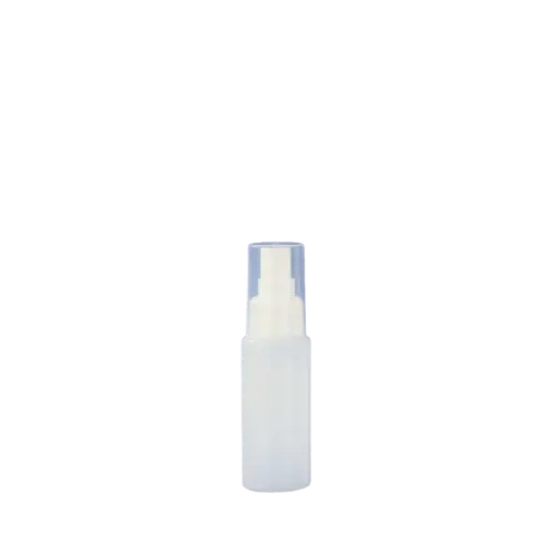2oz/60ml PE Cylinder Cosmetic Bottle with Fine Mist Sprayer & Overcap