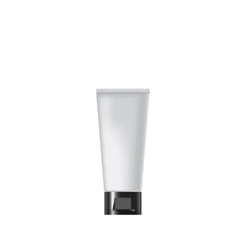 The image shows the Burhani Packaging Solutions 0.9oz PE Tube PBL Oval. The tube is white with a smooth, glossy finish and has a cylindrical shape that tapers slightly towards the top. It features an oval cap at the top, which appears to be screw-on. The tube is blank without any branding, text, or graphics, highlighting the product's clean, minimalist design. The overall appearance suggests it is suitable for various cosmetic or personal care products.