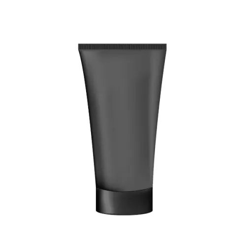 The image displays the Burhani Packaging Solutions 6-8oz PE Tube PBL Oval, 200 ml. The product is a sleek, white, oval-shaped tube with a smooth surface. It has a screw-on cap at the top, which is also white, ensuring a uniform look. The tube appears to be empty and is standing upright on its cap, showcasing its practical design suitable for various liquid or semi-liquid products. There are no labels or branding visible on the tube in the image.