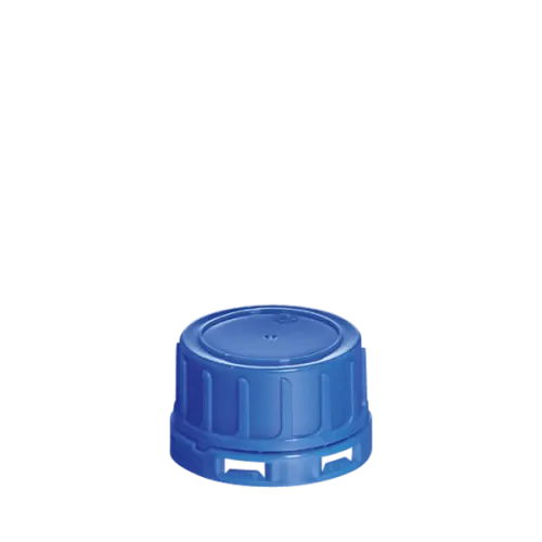 The image shows the Menshen PP Threaded Closure 40 Chemical Closure. This product is a cylindrical, white plastic cap with a smooth, flat top and ridges around the perimeter for easy gripping. The threaded interior is designed to securely attach to compatible containers, providing a tight seal for chemical products.