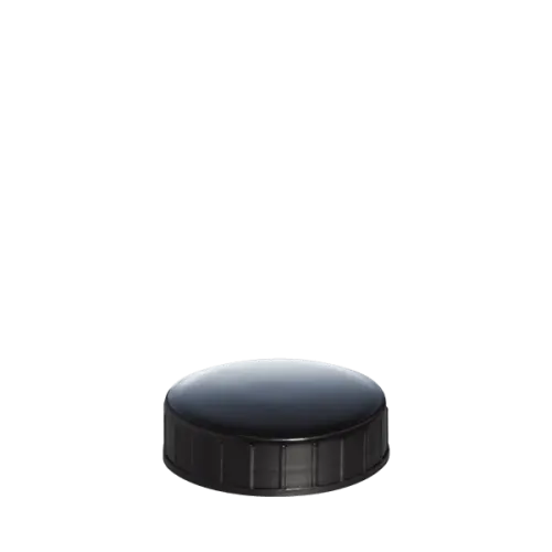 The image displays a Menshen PE Threaded Closure 40 Chemical Closure. The product is a circular, white plastic threaded cap designed for sealing chemical containers. The closure has a ridged surface around its circumference for better grip and secure fastening. The top of the cap is smooth and flat, ensuring a tight seal when screwed onto a compatible container. The overall design is functional and appears durable for chemical containment purposes.