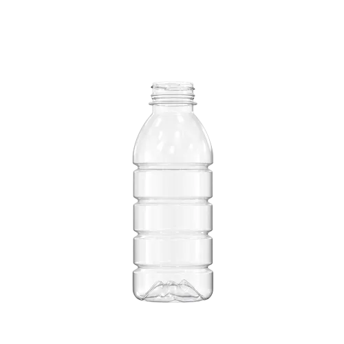 16.9oz / 500ml PET Plastic Round Ribbed Body Beverage Bottle with 38mm VAJ Finish
