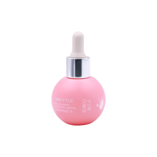 1.0oz/30ml Glass Spherical Dropper Bottle with Silver Collar Bulb Dropper