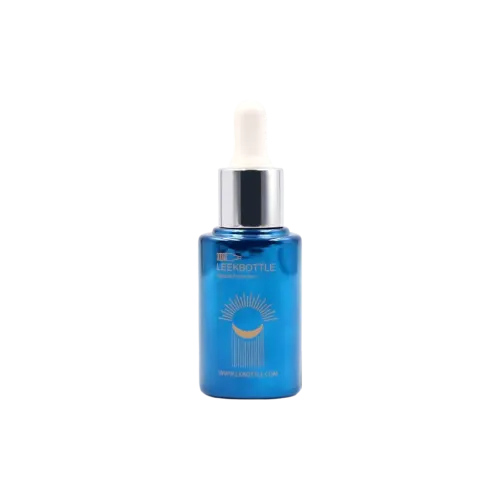 0.5oz/15ml Glass Triangular Dropper Bottle with Silver Collar Bulb Dropper