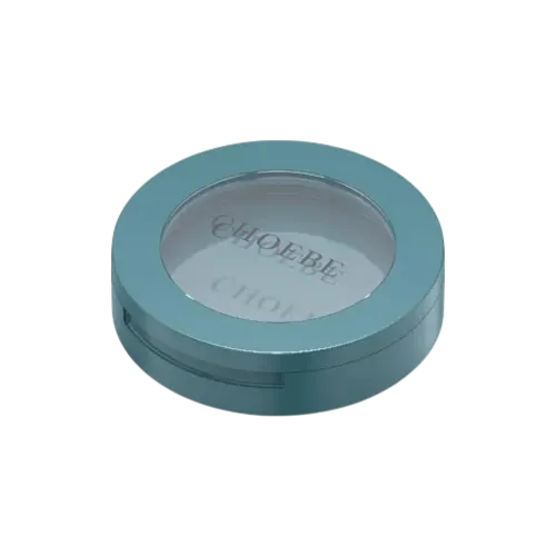 Round Magnetic ABS Compact with Clear Window