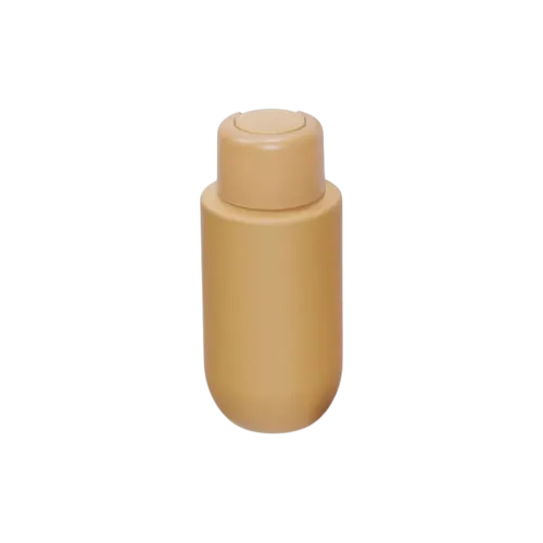 3.4oz/100ml 18-400 PE Round Capsule Bottle with Recessed Disc Top Cap