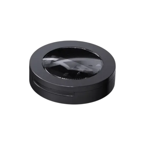 Two-Layer Round Magnetic PET Compact with Clear Window
