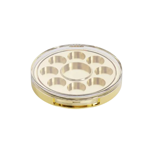 8 Pan Circular Self-Rotating ABS Palette with Clear Top
