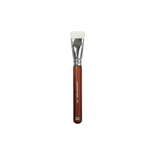 Glue-Free Flat Synthetic Hair Wood Handle Foundation Brush