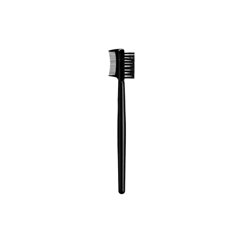 Dual-Sided Wood Handle Eyebrow & Eyelash Comb Brush