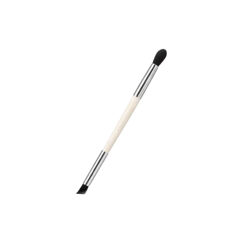 Dual-Ended Angled Synthetic Hair Wood Handle Eyebrow & Contour Brush