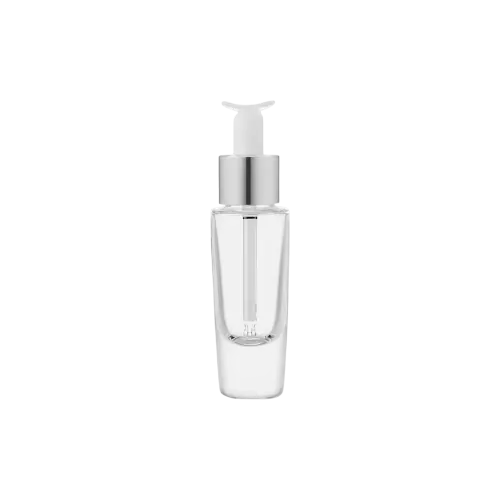 0.5oz/15ml Glass Bottle with Patented 20-410 Syringe Style Airless Dropper