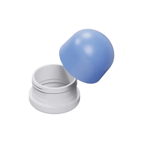 2.7oz/80ml 58-400 HDPE Exfoliating Scrub Jar with Dome Cap