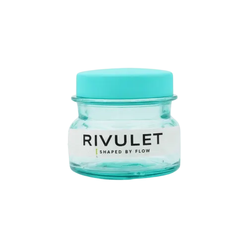 50ml / 1.7 oz Round PCR Glass Skincare Jar with Traceless Biopolymer Cap – Sustainable Face Serum & Spot Treatment Packaging Set