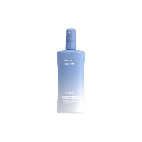 8.5oz/250ml 24-400 PET Ergonomic Bottle with PP Fine Mist Sprayer and Clear Overcap