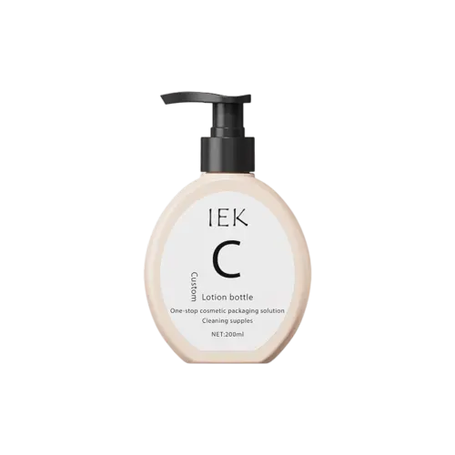 6.8oz/200ml 24-400 PET Flat Oval Bottle with PP Lotion Pump