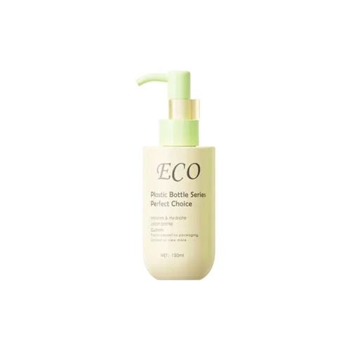 5.1oz/150ml 24-400 PET Round Bottom Bottle with PP Curved Spout Lock-Down Lotion Pump with Ecommerce Clip