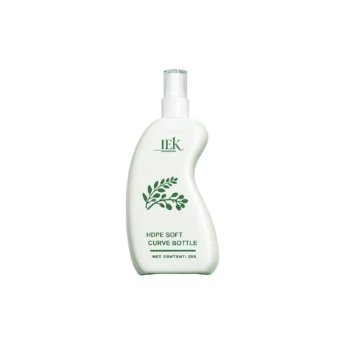 8.5oz/250ml 24-400 HDPE Ergonomic S-Curve Bottle with PP Fine Mist Sprayer and Clear Overcap