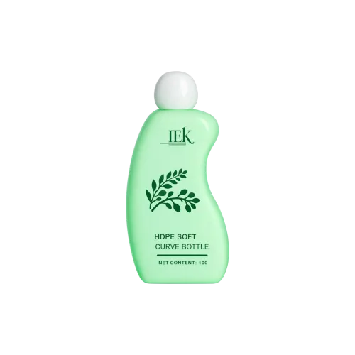 3.4oz/100ml 20-400 HDPE Ergonomic S-Curve Bottle with PP Ball Screw Cap and Orifice Reducer