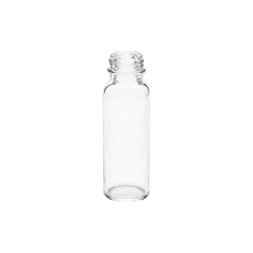 1oz/30ml Clear Glass Round Bottle with Continuous Thread Finish