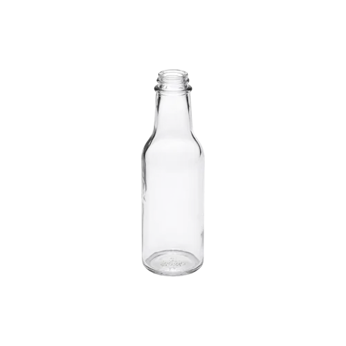 5oz/148ml Clear Glass Woozy Bottle with Continuous Thread Finish for Hot Sauce, Dressings, & Syrups