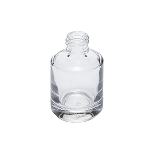 0.6oz/17ml Premium Glass Cylinder Nail Polish Bottle with Heavy Bottom