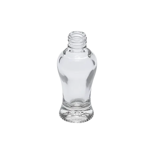 1oz/28ml Clear Glass Hourglass Cosmetic Bottle with Continuous Thread Finish and Premium Heavy Base for Fragrance & Face Oil