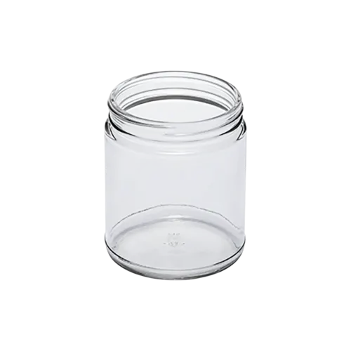 9.6oz/283ml Clear Glass Straight-Sided Jar with Lug Finish, Food & Candle Jar for Honey, Jams, & Candles