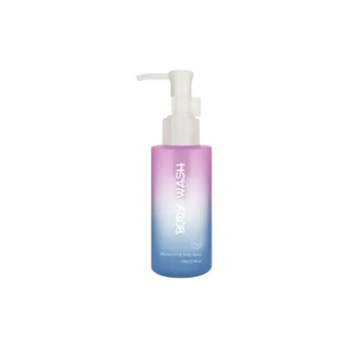 3.4oz/100ml 24-400 PET Gradient Color Bottle with Slim PP Lotion Pump and Clip Lock