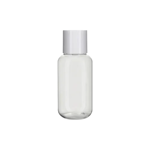 3.4oz/100ml 24-400 PET Round Bottle with Smooth Straight Sided PP Screw Cap