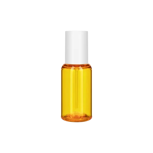 2.7oz/80ml 20-400 Double Wall PET Bottle with Angled PP Serum Pump and PP Straight Sided Overcap