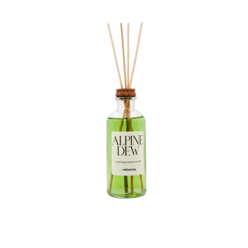 200ml / 6.76 oz Round Glass Diffuser Bottle with FSC-Certified Wood Cap – Premium Home Fragrance Packaging Set