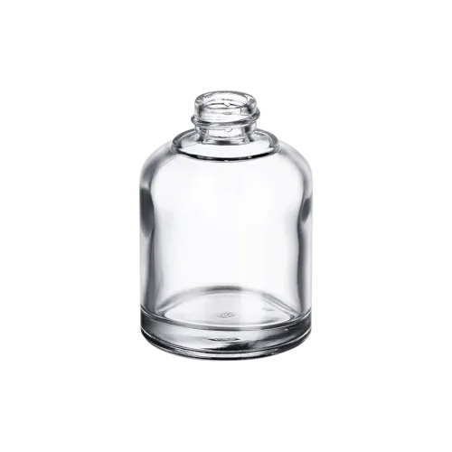 1oz/30ml 18-400 Clear Glass Boston Round Cosmetic Bottle with Premium Heavy Base for Perfumes, Serums, & Foundation